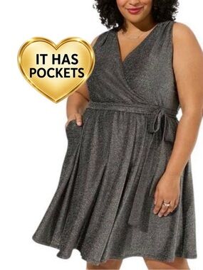 Torrid Silver Sleeveless Dress